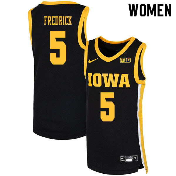 2020 Women #5 CJ Fredrick Iowa Hawkeyes College Basketball Jerseys Sale-Black - Click Image to Close